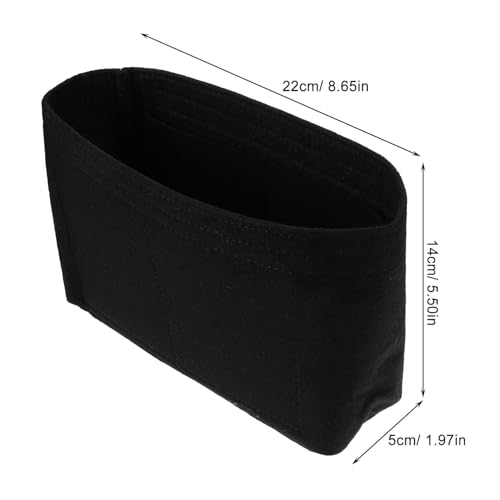 Healeved 2 Stück Filz Handtaschen-organizer Leichte Innenfutter Einlagen für Damen Handtasche Schwarzer Innenbeutel mit Offenem Fach und Reißverschluss Praktisches Ordnungssystem für von Healeved