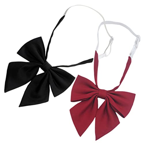 Healeved 2 Stück Fliege Dekoration Damen Kostümzubehör Uniform Fliege Krawatte Für Damen Vorgebundene Fliege Formales Kostümzubehör Vorgebundene Hemdfliege Halskrawatte Schleife von Healeved