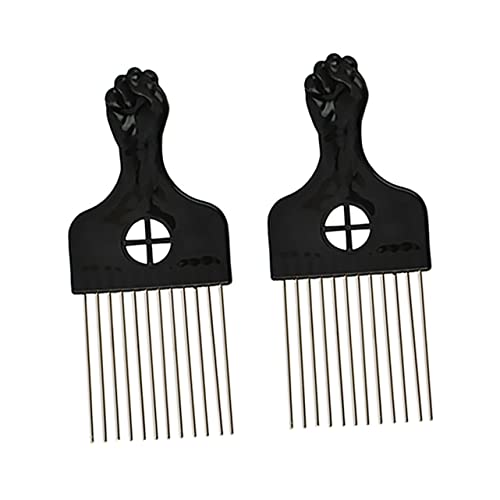 Healeved 2 Stück Frisur -styling -kamm Kämme Breit Männer Haarkamm Herren Black von Healeved