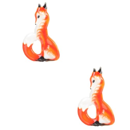 Healeved 2 Stück Fuchs Brosche Tier Anstecknadel für Kleidung Taschen Schals Cartoon Design Langlebigem Legierungsmaterial für Freizeit Besondere Anlässe zu Geburtstagen oder Feiertagen von Healeved