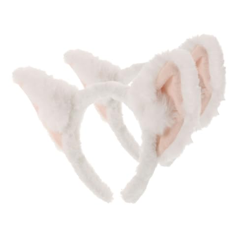Healeved Stirnband-set 2-teilig Handgefertigt Mit Plüschohren Stirnband Für Damen Herren Mädchen Halloween-kostüme von Healeved