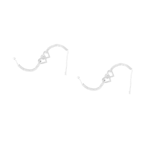 Healeved 2 Stück Fußkettchen mit Verstellbare Glitzer Kette für Strand Freizeit Modisches Damen für Kombinierbar mit Anderen Accessoires von Healeved