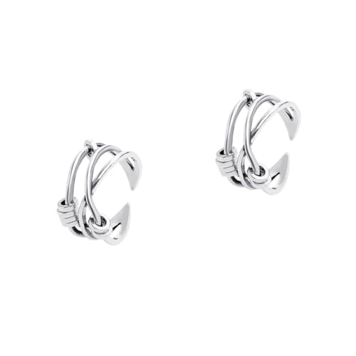 Healeved 2 Stück Geometrischer Fidget Ring für Damen Verstellbarer Offener Stressring mit Perlen Chic Elegant für Stressbewältigung Modisches von Healeved