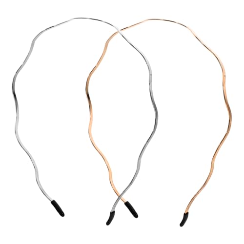 Healeved 2 Stück Gewelltes Stirnband Aus Seide Für Damen Süß Weiß Fein Glänzend Elastisch Gewellt Haarnadel Satin Klein Mit Haarband Mädchen Ausgefallen Spitze Kleines von Healeved