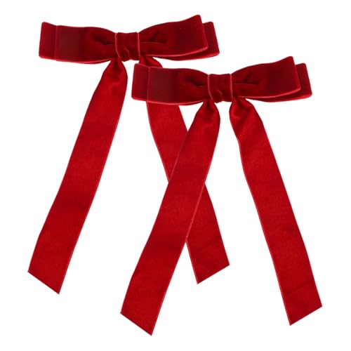 Healeved 2 Stück Haarspangen mit Samtigem Schleifen design Große Haarklammern für Dickes Haar Vielseitig für Damen und Mädchen Geeignet für Alltag Partys und Hochzeitsgäste Niedlicher von Healeved