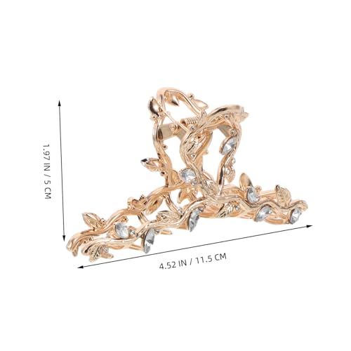 Healeved 2 Stück Haarspangen mit Strass Große Metall-haarclips aus Legierung Fester Sitz für Dickes Haar Funkelnde Barrette Accessoires für Damen Gold Silberfarbene Schmuck-haargriffe von Healeved