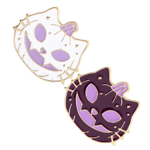 Healeved 2 Stück Halloween Brosche Kürbis Anstecknadel aus Langlebiger Dekorativ für Kleidung Hut Tasche Feine Politur Modisch Vielseitig Farblich Abgestimmt Weiß von Healeved