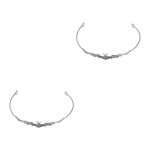 Healeved 2 Stück Halloween Stirnband mit Bat Design Langlebiger Legierungs Haarreifen Dekorativer Gothic Kopfschmuck für Karneval Kostümparty und Cosplay Leichter Formbeständiger von Healeved