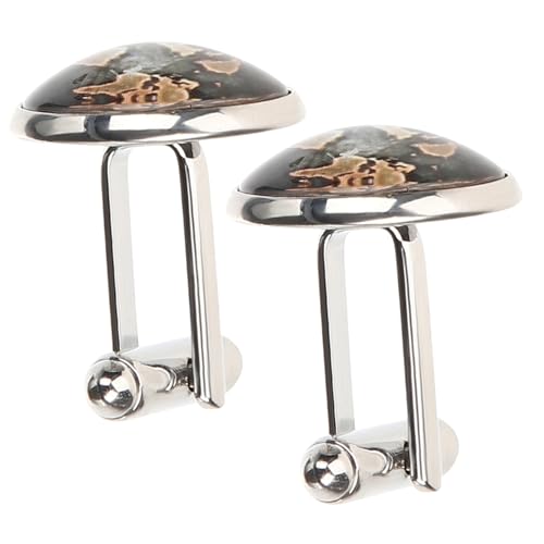 Healeved 2 Stück Herren Manschettenknöpfe Retro Weltkarte Silberne Cufflinks für Business Hochzeit und Besondere Anlässe Must Have für Stilbewusste Männer von Healeved