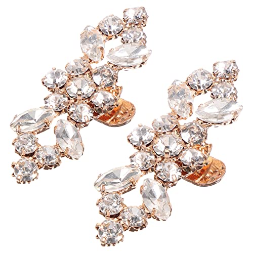 Healeved 2 Stück Hochzeit Schuhclips mit Strass Schuhdekoration für Hochzeiten Bälle und Partys Stabile und Funkelnde Applikationen für Damen Schuhe von Healeved