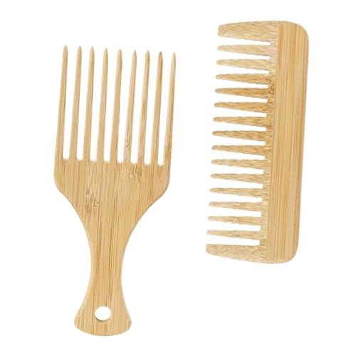 Healeved 2 Stück Holzkamm Mit Breiter Zahnung Für Herren Haarkamm Aus Holz Breiter Zahnkamm Aus Holz Kopfhautmassagegerät Massage Haarkamm Breiter Zahnmassagekamm Textur-kamm-männer Khaki von Healeved