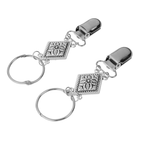 Healeved 2 Stück Hutclip Clips Hüte Reisehuthalter reisen reiserucksack handtasche Clip für Reisekappen Reise-Sonnenhut-Clip Huthalterclip für Geldbörse Legierung Silver von Healeved