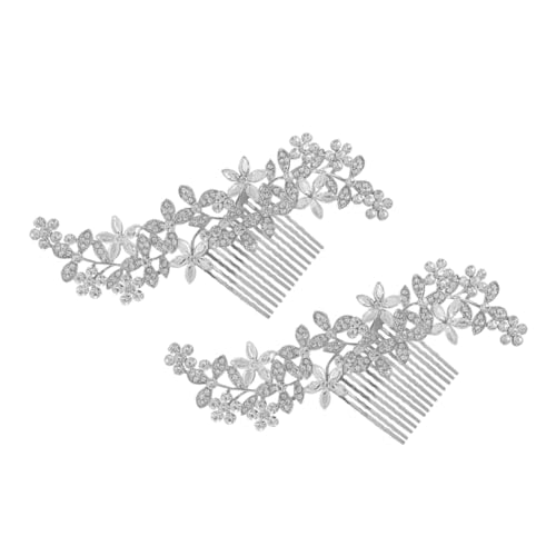 Healeved 2stücke Haarkamm Mit Kristallen Für Braut Dekorativer Hochzeitsschmuck Haarschmuck Für Damen Elegant Für Hochsteckfrisuren Abschlussbälle Und Events von Healeved