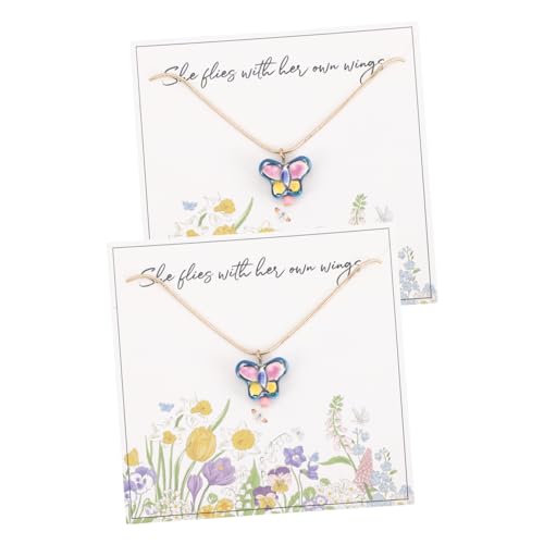 Healeved 2stücke Schmetterlingshalsketten Aus Keramik Für Frauen Und Mädchen Modisches Schmuckzubehör Mit Anhängern Passend Zu Verschiedenen Outfits Für Anlässe Wie Abschlussfeiern von Healeved