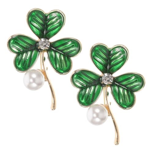 Healeved 2 Stück Kleeblatt Brosche mit Strass und Perle Schmuck Anstecknadel für Damen Dekorative Pin für Kleidung Schals Taschen Eleganter Kleeblatt Schmuck für Festliche Outfits Healeved 2 Stück Kleeblatt Brosche mit Strass und Perle Schmuck Anstecknadel für Damen Dekorative Pin für Kleidung Schals Taschen Eleganter Kleeblatt Schmuck für Festliche Outfits von Healeved