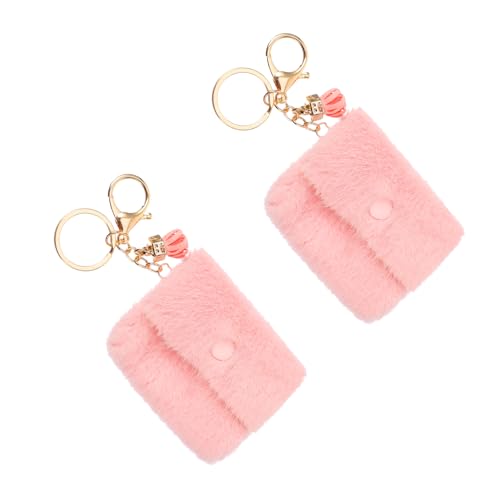 Healeved 2 Stück Kleiner Schlüsselanhänger Geldbörse Candy Farben Münzbeutel Für Schlüsselbund Langlebiges Design Mit Reißverschluss Für Damen Und Herren Praktische von Healeved