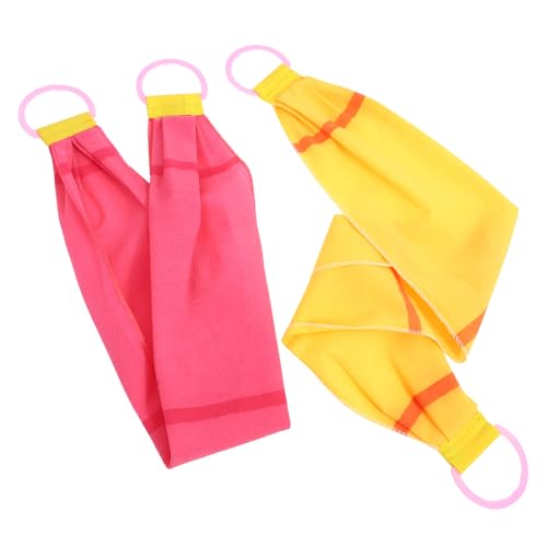 Healeved 2stücke Körperpeelings Bade Rückenschrubber Peeling Handtüch Für Dusche Badetuch Mit Griff Aus Hautfreundlichen Materialien Zum Peeling Der Haut Schuppen Entfernen Und Ölstauung Ve von Healeved