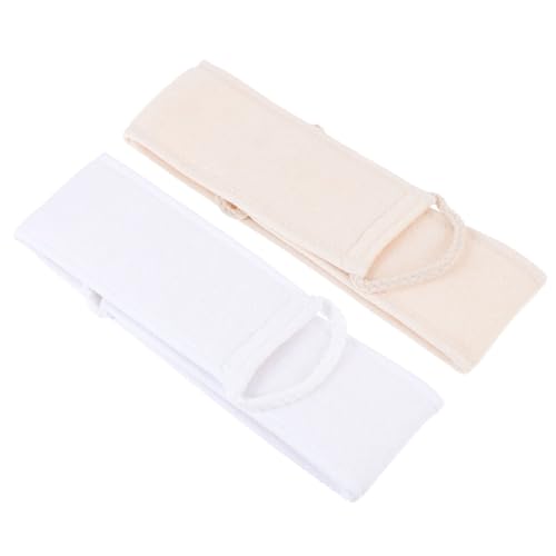 Healeved 2 Stück Luffa Peeling Badetücher Doppelseitige Rückenschrubbertücher Extra Schnelltrocknend für Körperpeeling Hautmassage Beauty Personal Care von Healeved