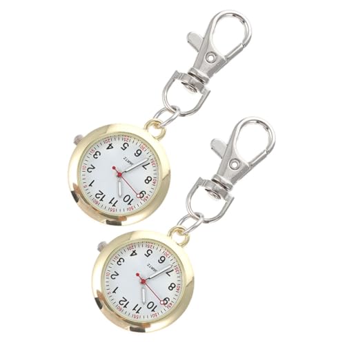Healeved 2 Stück Krankenschwester Uhr Pflege Taschenuhr Große Taschenuhr Big Pocket Watch Requisite Mechanische Taschenuhren Für Herren Uhr Anhänger Spiegelmaterial: Plexiglasspiegel Golden von Healeved