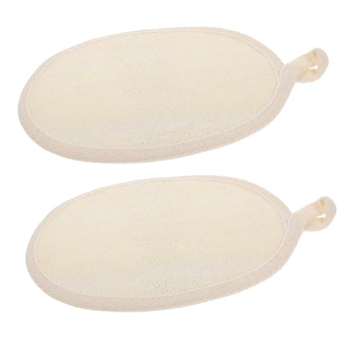 Healeved 2stücke Natürliche Luffa-badetücher Mit Rückenschrubber Peeling-werkzeug Für Körperwaschung Badewerkzeug Mit Aufhängelöchern Platzsparend Und Hygienisch von Healeved