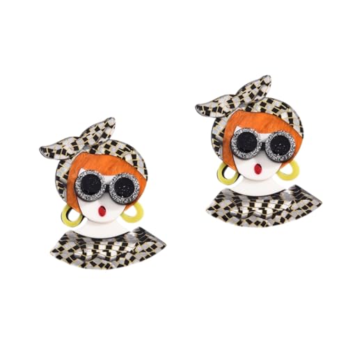 Healeved 2 Stück Mädchen Brosche Stabile Anstecknadel Eleganter Brustschmuck für Damen Vielseitig Tragbar an Kleidung Pullovern und Mänteln Geeignet für Besondere Anlässe von Healeved