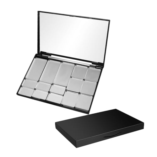 Healeved 2stücke Magnetische Schminkpalette Mit Spiegel Leere Lidschatten-palette Für Diy-handarbeit Aufbewahrungsbox Für Make-up Kosmetik Organizer Praktisches Schminken von Healeved