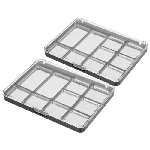 Healeved 2 Stück Magnetische Augen Make Up Palette Leere Augen Schatten Organizer mit Klarsichtdeckel für Reisen und Aufbewahrung von Lidschatten Pfannen von Healeved