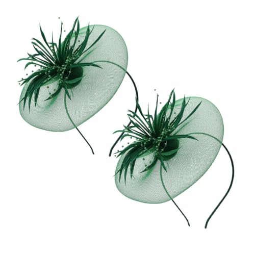 Healeved 2stücke Netzschleier-fascinator-stirnband Für Damen Hochzeit Teeparty Hut Bankett Dekorativer Kopfschmuck Haarschmuck Für Frauen von Healeved