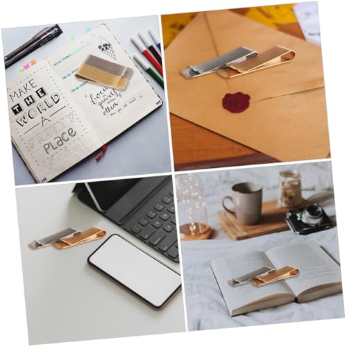 Healeved 2 Stück Metall Geldklammern aus Messing und Edelstahl Schlanker Edelstahl Cash Clip Langlebig Kompakt für Scheine und Karten Praktisches Outdoor Werkzeug für Damen und Herren von Healeved