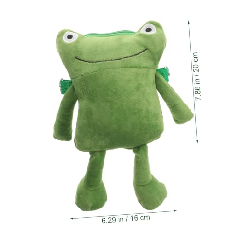 Healeved 2 Stück Modische Damen Umhängetasche Plüsch Crossbody Bag Kleine Handtasche mit Froschmotiv für Smartphone und Geldbörse Leichte Single Shoulder Pouch für Alltag Schule Shopping von Healeved