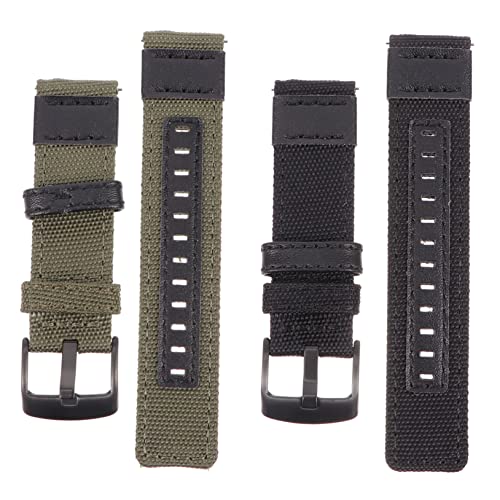 Healeved 2 Stück Nylon Uhrenarmbänder Kompatibel mit Galaxy Watch Atmungsaktives Bequemes Ersatzarmband für Herren Damen für Sportliche Formelle Anlässe von Healeved