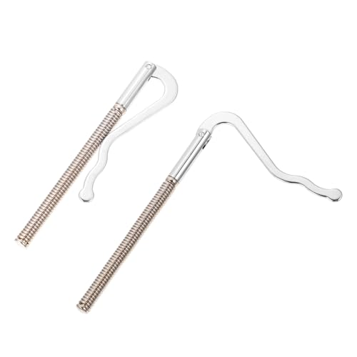Healeved 2 Stück Metall Scheckhalter Federklammern Für Geldscheine Kreditkartenhalter Für Geldbörsen Silber 80mm Praktisch Und Tragbar von Healeved