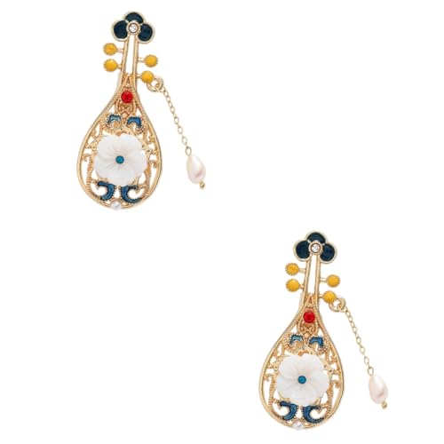 Healeved 2 Stück Pipa Anstecknadel Musik Anstecknadeln Für Frauen Anstecknadeln Für Geschlecht Hochzeit Lautenbrosche Modeaccessoires Für Frauen Instrumenten Brosche von Healeved