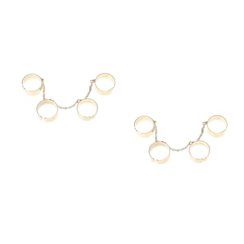 Healeved 2 Stück Punk Chain Verstellbarer Offener für und Frauen Modischer Schmuck für Besondere Anlässe für Alltag und Events von Healeved