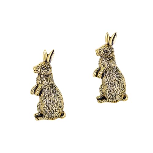 Healeved 2 Stück Retro Kaninchen Brosche für Damen Kreative Tier Anstecknadel für Kleidung Pullover Accessoires Auffälliger Schmuck von Healeved