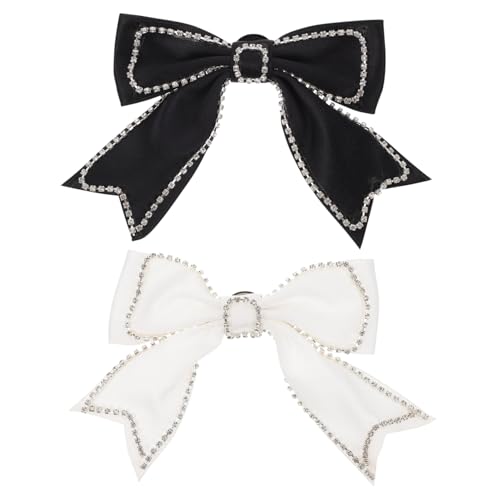 Healeved 2stücke Strass-schleifenbrosche Bogen Brosche Schleifenband-dekor Kleiderschleifen-dekor Haarspangen-schleifenschmuck Dekorative Corsage Für Hemden Röcke Diy Ornamente von Healeved