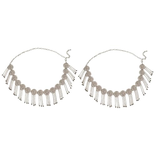 Healeved 2 Stück Rhinestone Waist Chain für Damen Gürtel Kreative Schmuck Modisches Accessoire für Strandpartys Hochzeiten von Healeved