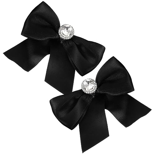 Healeved 2 Stück Schuhclips Schleifenform mit Strassbesatz Abnehmbare Schuhschmuck Broschen für Hochzeit Party Abschlussball Leicht Langlebig Einfache Anbringung Passend für Pumps und High von Healeved