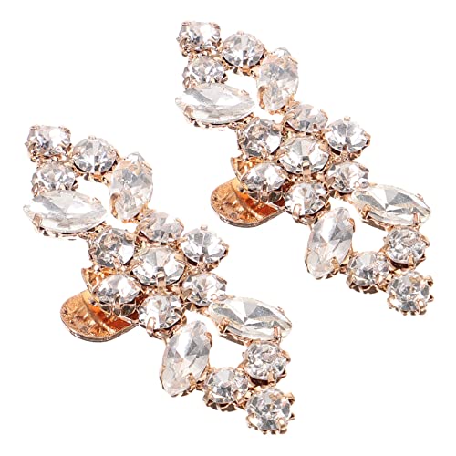 Healeved 2 Stück Schuhclips mit Funkelnden Strasssteinen Vielseitige Schuhdekoration für Damen Abnehmbar Passend für High Heels Ballerinas Stiefel und Sandalen Brautschuh Accessoires von Healeved