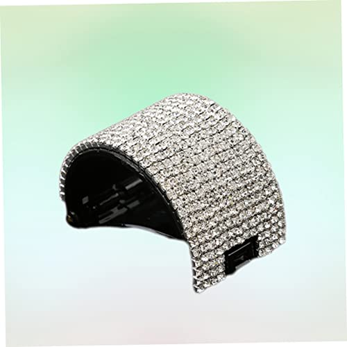 Healeved 2 Stück Schwarzer Großer Strass Haarknotenclip für Damen Modischer Ponytail Holder Haarclip Vielseitig für Langes Haar Einfaches Styling und Bequeme Anwendung von Healeved