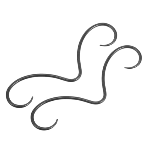 Healeved 2 Stück Schwarzer Septum Ring aus Edelstahl Stylischer Mustache Nasenring Damen Fangs Septum Piercing Schmuck Hautfreundlich Vielseitig Kombinierbar für Partys und Alltag von Healeved