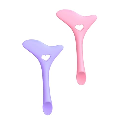 Healeved 2 Stück Silikon Eyeliner Hilfsmittel Ergonomisch Gebogen Hautfreundlich Leicht zu Reinigen Langlebig Multifunktionales Make up Werkzeug für Präzises Augen make up Geeignet für von Healeved