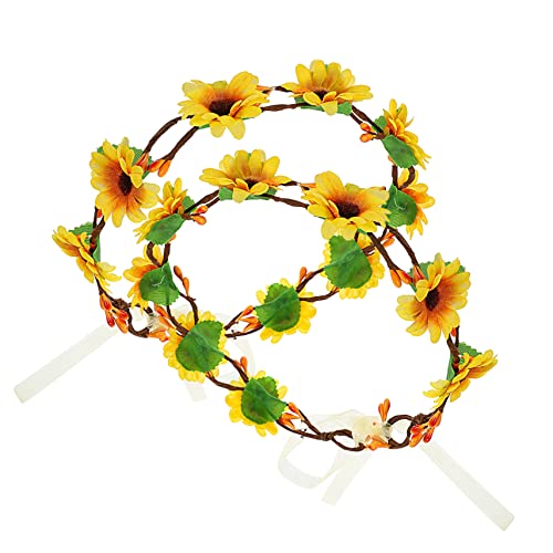 Healeved 2 Stück Sonnenblumen Haarschmuck Elegantes Stirnband für Frauen Kopfschmuck für Strand Hochzeiten Partys Verstellbares Design Hautfreundlich Rutschfest Healeved 2 Stück Sonnenblumen Haarschmuck Elegantes Stirnband für Frauen Kopfschmuck für Strand Hochzeiten Partys Verstellbares Design Hautfreundlich Rutschfest von Healeved