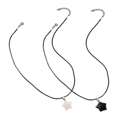 Healeved 2 Stück Sternen Damen Anhänger Kette Natürlichem Modischer Schmuck für Festivals Partys Zartes Design für Einen Einzigartigen Look von Healeved