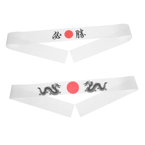Healeved 2stücke Japanisches Stirnband Bushido-kopfband Karate-stirnband Für Mit Sushi-design Aus Polyester Für Herren Zum Binden Für Kostüme von Healeved