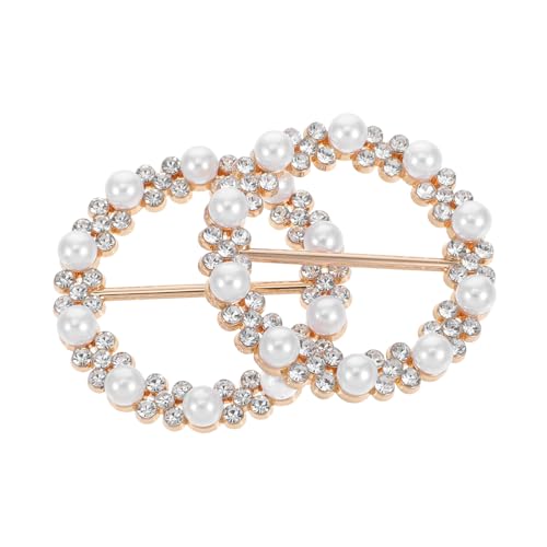 Healeved 2 Stück Strass Schalringe Clips für T Shirts Kleidung Vielseitige Hals und Wrapschnallen Langlebigem Legierungsmaterial Chic Accessoire für Damen von Healeved