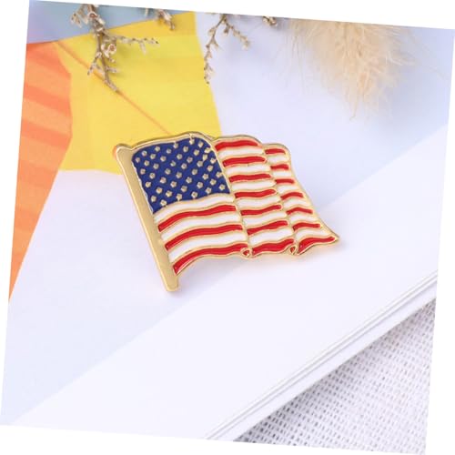 Healeved 2 Stück Teiliges Amerikanische Flagge Brosche Anstecknadel aus Legierung Dekorativer Clip Langlebig und Sicher Vielseitig für Damen und Herren Einfache Befestigung für Kleidung von Healeved