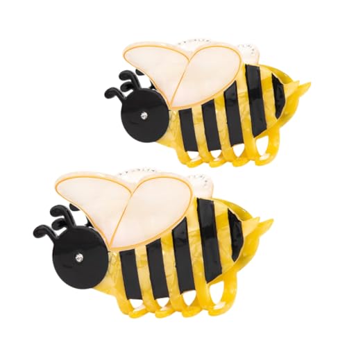 Healeved 2 Stück Teiliges Bienen Haarklammer Leichte Haarkralle mit Strass Robuster Haarschmuck für Frauen und Mädchen Einfache Handhabung Modisch für Alltag Partys Hochzeiten Geeignet von Healeved