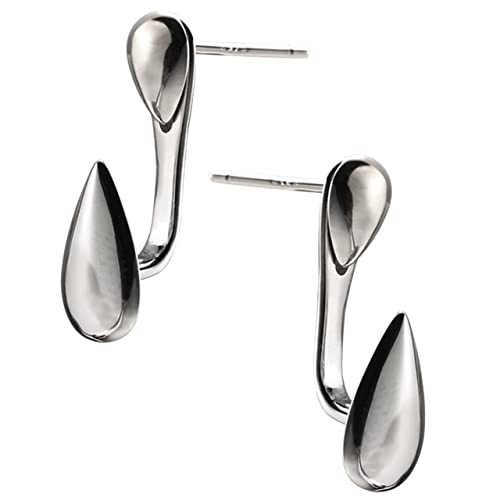 Healeved 2 Stück Teiliges Damen Ohrhänger in Tropfenform Stil Platinfarbene Metallohrringe Leichte Hautfreundliche Ohrschmuck für Hochzeit Party Alltag von Healeved