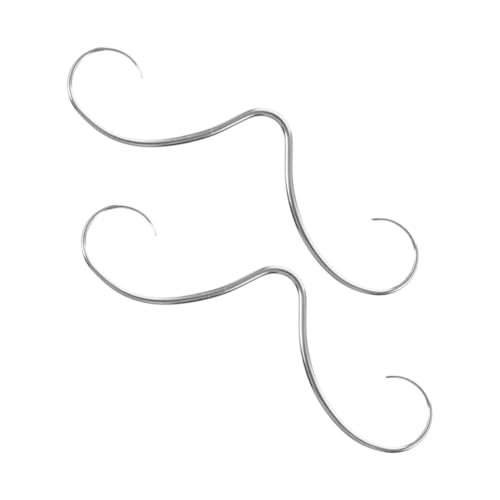 Healeved 2 Stück Teiliges Edelstahl Septum Nasenpiercing Schnurrbart Design Lustiger Nasenring Einzigartiger Schmuck für Damen und Herren Komfortabel Sicher Symmetrische Nasenoptik von Healeved